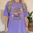 Fall In Love With Learning Teacher Autumn School Women's Comfort Colors T-Shirt Violet Fall In Love With Learning Teacher Autumn School Women's Comfort Colors T-Shirt Violet