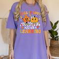 Fall In Love With Learning Fall Teacher Thanksgiving Retro Women's Comfort Colors T-Shirt Violet