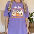 Are You Fall O Ween Directions Halloween Teacher Women's Comfort Colors T-Shirt Violet Are You Fall O Ween Directions Halloween Teacher Women's Comfort Colors T-Shirt Violet