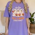 Are You Fall O Ween Directions Teacher Halloween Boo Ghost Women's Comfort Colors T-Shirt Violet