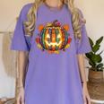 Fall Pumpkin Book Lover Spooky Librarian Teacher Halloween Women's Comfort Colors T-Shirt Violet Fall Pumpkin Book Lover Spooky Librarian Teacher Halloween Women's Comfort Colors T-Shirt Violet