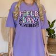 Field Day Vibes For Teacher Kids Happy Field Day 2025 Women's Comfort Colors T-Shirt Violet Field Day Vibes For Teacher Kids Happy Field Day 2025 Women's Comfort Colors T-Shirt Violet
