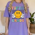Fifth Grade Team Teachers Boys Girls Retro Smile 5th Grade Women's Comfort Colors T-Shirt Violet Fifth Grade Team Teachers Boys Girls Retro Smile 5th Grade Women's Comfort Colors T-Shirt Violet