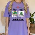 First Educate Then Celebrate Christmas Teacher Winter Break Women's Comfort Colors T-Shirt Violet