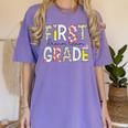 First Grade Dream Team 1st Grade Teacher First Day Of School Women's Comfort Colors T-Shirt Violet First Grade Dream Team 1st Grade Teacher First Day Of School Women's Comfort Colors T-Shirt Violet