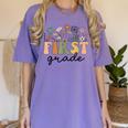 First Grade Teacher Wildflower Back To School Floral Outfits Women's Comfort Colors T-Shirt Violet First Grade Teacher Wildflower Back To School Floral Outfits Women's Comfort Colors T-Shirt Violet