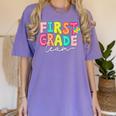 First Grade Team Teacher Back To School 1st Grade Squad Kids Women's Comfort Colors T-Shirt Violet First Grade Team Teacher Back To School 1st Grade Squad Kids Women's Comfort Colors T-Shirt Violet