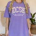 Floral ECSE Early Childhood Special Education SPED Teacher Women's Comfort Colors T-Shirt Violet Floral ECSE Early Childhood Special Education SPED Teacher Women's Comfort Colors T-Shirt Violet