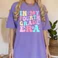 In My Fourth Grade Era Girl Back To School 4th Grade Teacher Women's Comfort Colors T-Shirt Violet