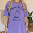 Fun 4th Of July Spilling The Tea Since 1773 History Teacher Women's Comfort Colors T-Shirt Violet
