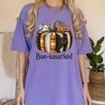Fun Fall Book Lover Cute Teacher Student Halloween Women's Comfort Colors T-Shirt Violet