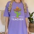Fun Teacher Appreciation Humor Nacho Average Teacher Women's Comfort Colors T-Shirt Violet Fun Teacher Appreciation Humor Nacho Average Teacher Women's Comfort Colors T-Shirt Violet