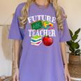 Future Teacher With Canyon And Book Teacher Men Women Girls Kids Women's Comfort Colors T-Shirt Violet