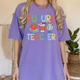 Future Teacher Costume For Kids Girls Boys Men Women Women's Comfort Colors T-Shirt Violet