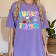 Future Teacher Kid's Career Women's Comfort Colors T-Shirt Violet Future Teacher Kid's Career Women's Comfort Colors T-Shirt Violet