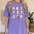 Ghost Music Teacher Halloween Musician Costume Women's Comfort Colors T-Shirt Violet Ghost Music Teacher Halloween Musician Costume Women's Comfort Colors T-Shirt Violet