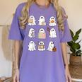 Ghost Speech Therapy Teacher Spooky Season Halloween Women's Comfort Colors T-Shirt Violet Ghost Speech Therapy Teacher Spooky Season Halloween Women's Comfort Colors T-Shirt Violet