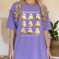 Ghosts Halloween Montessori Teacher Educator Costume Women's Comfort Colors T-Shirt Violet Ghosts Halloween Montessori Teacher Educator Costume Women's Comfort Colors T-Shirt Violet