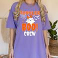 Girl Toddler Boo Crew Daycare Teacher Halloween Party Women's Comfort Colors T-Shirt Violet