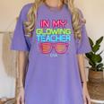 In My Glowing Teacher Era Groovy Colorful Bright Women's Comfort Colors T-Shirt Violet
