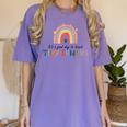 Good Day To Teach Tiny Humans Rainbow Teacher Women's Comfort Colors T-Shirt Violet Good Day To Teach Tiny Humans Rainbow Teacher Women's Comfort Colors T-Shirt Violet