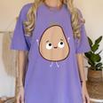 Good Egg Teacher Halloween Costume The Couch Potato Women's Comfort Colors T-Shirt Violet