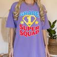 Grade 1 Super Squad Superhero Teacher Team Women's Comfort Colors T-Shirt Violet Grade 1 Super Squad Superhero Teacher Team Women's Comfort Colors T-Shirt Violet