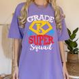 Grade K Super Squad Superhero Kindergarten Teacher Team Women's Comfort Colors T-Shirt Violet