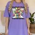 Groovy ABA RBT Therapist In My Behavior Analyst Era Teacher Women's Comfort Colors T-Shirt Violet Groovy ABA RBT Therapist In My Behavior Analyst Era Teacher Women's Comfort Colors T-Shirt Violet