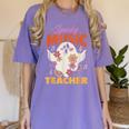 Groovy Faboolous Spooky Music Teacher Halloween Men Women Women's Comfort Colors T-Shirt Violet Groovy Faboolous Spooky Music Teacher Halloween Men Women Women's Comfort Colors T-Shirt Violet