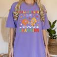 Groovy Fall In Love With Learning Autumn Pumpkin Teacher Women's Comfort Colors T-Shirt Violet Groovy Fall In Love With Learning Autumn Pumpkin Teacher Women's Comfort Colors T-Shirt Violet
