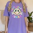 Groovy Retro Lets Learn Today Teacher Student Back To School Women's Comfort Colors T-Shirt Violet Groovy Retro Lets Learn Today Teacher Student Back To School Women's Comfort Colors T-Shirt Violet