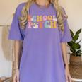 Groovy Retro School Psych Teacher School Psychologist For Men Women Girls Kids Women's Comfort Colors T-Shirt Violet Groovy Retro School Psych Teacher School Psychologist For Men Women Girls Kids Women's Comfort Colors T-Shirt Violet