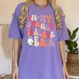 Groovy In My Spooky Teacher Era Halloween Party Boo Women's Comfort Colors T-Shirt Violet