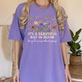 Groovy I Teach Tiny Humans About Jesus Christian Teacher Women's Comfort Colors T-Shirt Violet Groovy I Teach Tiny Humans About Jesus Christian Teacher Women's Comfort Colors T-Shirt Violet