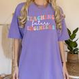 Groovy Teaching Future Engineers Teacher Engineering School Men Women Women's Comfort Colors T-Shirt Violet Groovy Teaching Future Engineers Teacher Engineering School Men Women Women's Comfort Colors T-Shirt Violet
