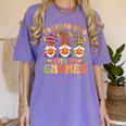 Groovy Thanksgiving With My Gnomie Women Teacher Fall Gnome Women's Comfort Colors T-Shirt Violet Groovy Thanksgiving With My Gnomie Women Teacher Fall Gnome Women's Comfort Colors T-Shirt Violet