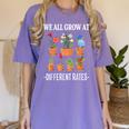 We All Grow At Different Rates Back To School Teacher Women's Comfort Colors T-Shirt Violet