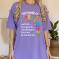 Growth Mindset Teacher Power Of Yet Inspirational Women's Comfort Colors T-Shirt Violet