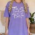 Halloween Best Teachers Are A Bit Batty Spooky Bats Women's Comfort Colors T-Shirt Violet Halloween Best Teachers Are A Bit Batty Spooky Bats Women's Comfort Colors T-Shirt Violet
