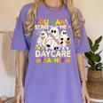 Halloween You Can't Scare Me I'm a Daycare Teacher Ghost Women's Comfort Colors T-Shirt Violet Halloween You Can't Scare Me I'm a Daycare Teacher Ghost Women's Comfort Colors T-Shirt Violet
