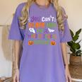 Halloween You Cant Scare Me Im A Middle School Teacher Women's Comfort Colors T-Shirt Violet Halloween You Cant Scare Me Im A Middle School Teacher Women's Comfort Colors T-Shirt Violet