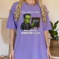 Halloween Monster Math Pun Teacher Humor Women's Comfort Colors T-Shirt Violet Halloween Monster Math Pun Teacher Humor Women's Comfort Colors T-Shirt Violet