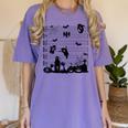 Halloween Music Note Clefs Spooky Ghost For Music Teacher Women's Comfort Colors T-Shirt Violet Halloween Music Note Clefs Spooky Ghost For Music Teacher Women's Comfort Colors T-Shirt Violet