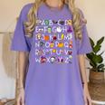 Halloween Nursery Teacher Shirt Halloween Alphabet Women's Comfort Colors T-Shirt Violet Halloween Nursery Teacher Shirt Halloween Alphabet Women's Comfort Colors T-Shirt Violet
