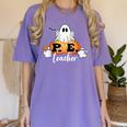 Halloween PE Teacher Ghosts Pumpkins Sports Lover Women's Comfort Colors T-Shirt Violet