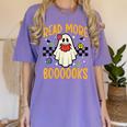 Halloween Read More Books Retro Costume Teacher Women Girls Women's Comfort Colors T-Shirt Violet Halloween Read More Books Retro Costume Teacher Women Girls Women's Comfort Colors T-Shirt Violet
