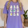 Halloween Science Teacher Student Ghost Laboratory Men Women Women's Comfort Colors T-Shirt Violet Halloween Science Teacher Student Ghost Laboratory Men Women Women's Comfort Colors T-Shirt Violet