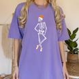 Halloween Skeleton Tap Dance Ballet Dance Teacher Women's Comfort Colors T-Shirt Violet Halloween Skeleton Tap Dance Ballet Dance Teacher Women's Comfort Colors T-Shirt Violet