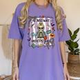 Halloween Skeleton Teacher I'Ll Just Wait Until It's Quiet Women's Comfort Colors T-Shirt Violet Halloween Skeleton Teacher I'Ll Just Wait Until It's Quiet Women's Comfort Colors T-Shirt Violet